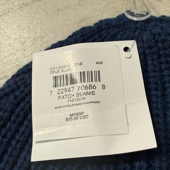Coach True  Blue Ribbed Beanie..nwt ..patch logo 
Unisex .. o/s - Picture 3 of 5